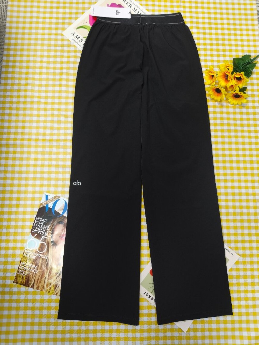 Alo Yoga💎Loose Straight Leg Trouser Black (Regular) 30" Inseam🚀 - Picture 3 of 8